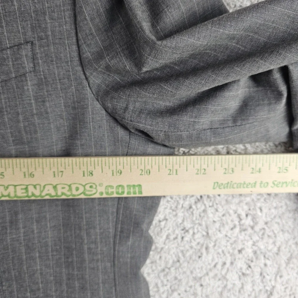 Banana Republic Slim Fit Italian Yarn Cotton Gray‎ Pin Stripe Blazer Men's 42R
